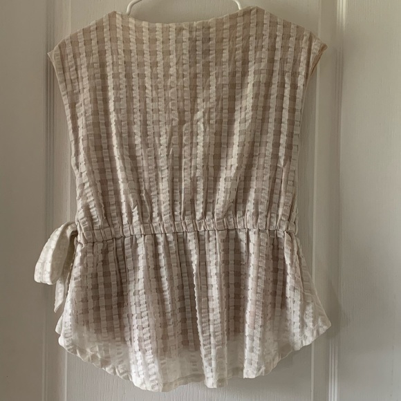 Anthropologie Deletta lace V neck side tie tank - Picture 2 of 11